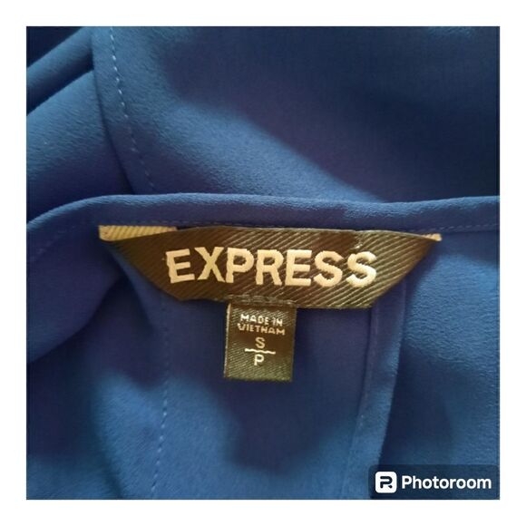 Express Dark Heliotrope Back Slit Sleeveless Blouse Tank - Picture 2 of 3